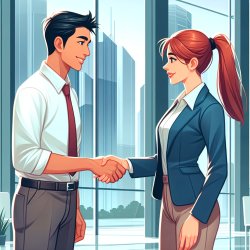 Picture of two people shaking hands Meme Template
