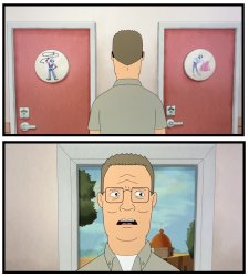 Hank Hill two buttons Meme Template