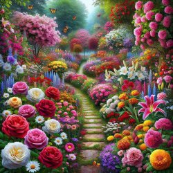A flower garden Meme Template