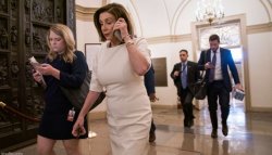 Nancy Pelosi on the phone with somebody Meme Template