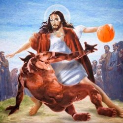 Jesus Ankle Breaker Meme Template