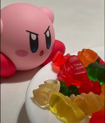Kirby Gummi bear Meme Template