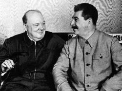 Stalin and Churchill chilling Meme Template