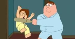 Peter hits Meg with a bat Meme Template