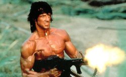 Rambo blasting Meme Template