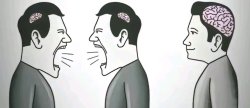 El inteligente viendo como se pelean dos bobos Meme Template