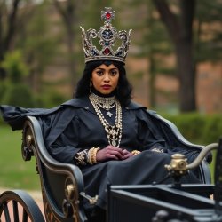 Black Queen in Carriage Meme Template