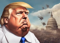 Trump Capitol - sad, frustrated, incompetent, loser. Meme Template