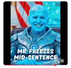 Joe Biden Mr Freeze Meme Template