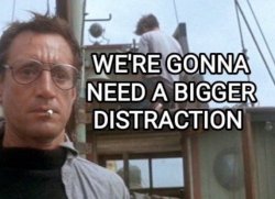 bigger distractions Meme Template