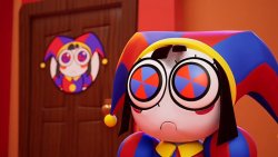 Pomni big eyes Meme Template