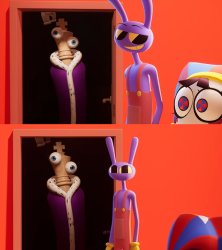 Jax and pomny Meme Template