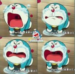 4 images to make doraemon cry Meme Template
