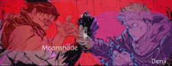 Moonshade and Denji announcement template Meme Template