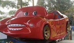 Cursed lightning mcqueen Meme Template