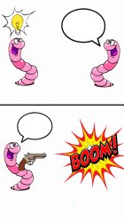 Silly worm Meme Template