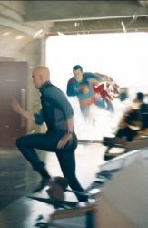 Running from Superman Meme Template