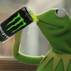 Kermit drinking monster Meme Template