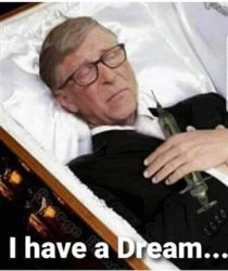Bill Gates in a Coffin Meme Template