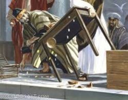 Jesus in temple court Meme Template