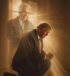Epstein as Trump's Jesus Meme Template