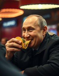 Putin eats a TACO for lunch. Trump. Meme Template