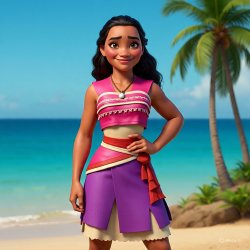 Moana Wearing Pink and Purple Meme Template