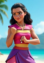 Moana Doing The Kung Fu Meme Template