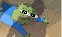 pepe lying on the floor Meme Template