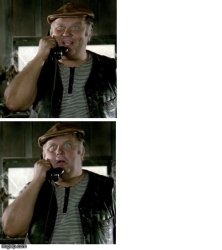 Beef on the telephone. Meme Template