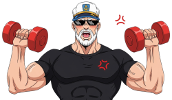 muscular captain Meme Template