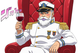 calm captain enjoying a glass of wine Meme Template