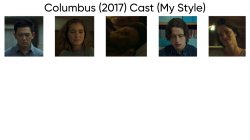 Columbus (2017) Cast (My Style) Meme Template