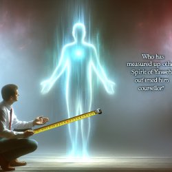 Who has measured up the spirit of Yahweh or informed him as his Meme Template