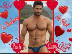 Handsome Muscular Men, I'm in Love. Meme Template