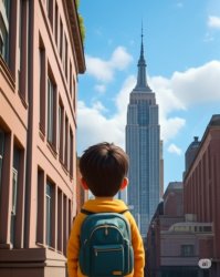 Kid in new city Meme Template