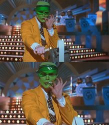 The Mask Calculating Meme Template