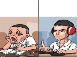 doing homework vs gaming meme Meme Template