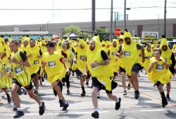 crowd of people wearing yellow Meme Template