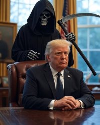 The Grim Reaper Donald Trump Oval Office Meme Template