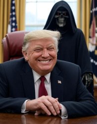 The Grim Reaper Donald Trump Oval Office Meme Template