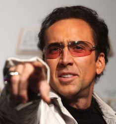 nicolas cage pointing Meme Template
