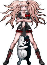 Junko Enoshima and Monokuma Meme Template