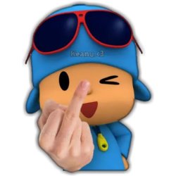 Pocoyo with the middle finger Meme Template