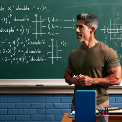 jacked teacher teaching haskell but cant pronounce double and in Meme Template