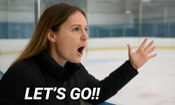 Hockey mom yelling Meme Template