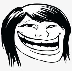 Trollface female Meme Template