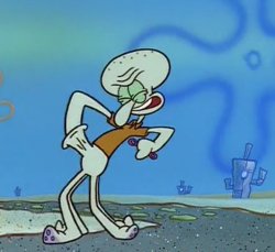 Squidward Pocket Meme Template