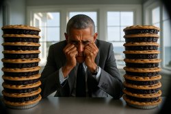 Obama eating humble pie Meme Template