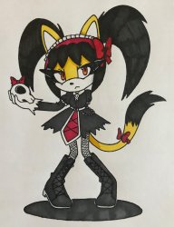 (Coloured) Goth Kitty. Meme Template